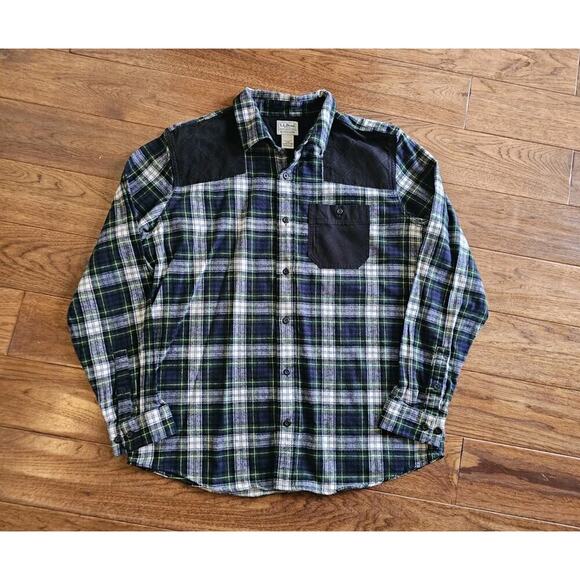 L.L Bean Heritage Scotch Plaid Flannel Shirt Men’s L Reg Slightly Fitted - Picture 1 of 8